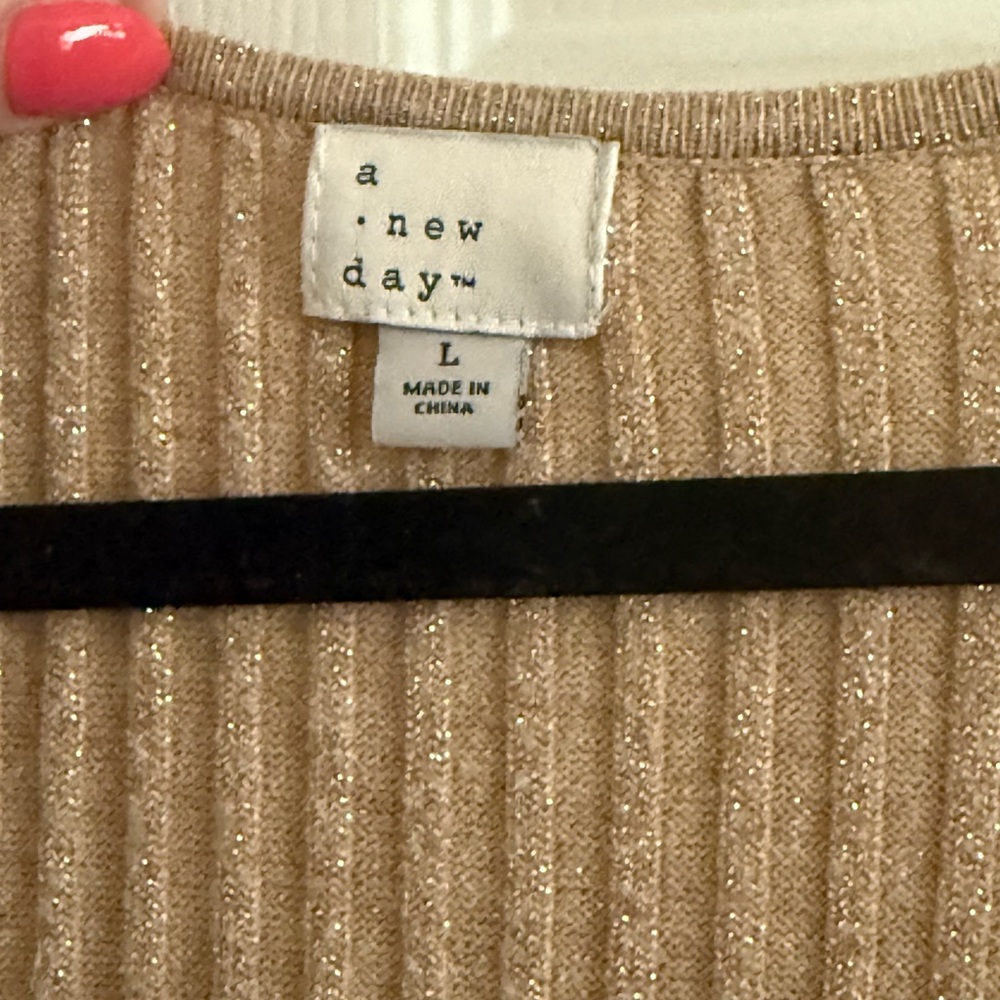 Pretty Tan Ribbed Knit Dress - Picture 3 of 6